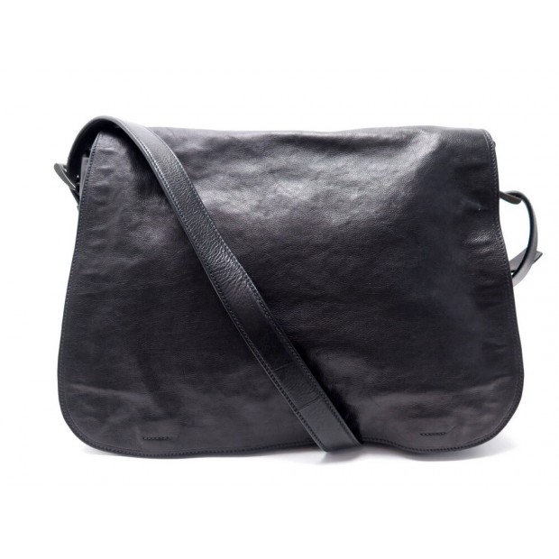 SACOCHE PRADA BANDOULIERE SAC A MAIN EN CUIR NOIR BLACK MESSENGER HANDBAG 1850€