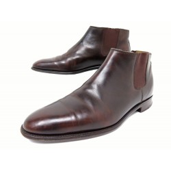 CHAUSSURES HERMES BOTTINES JUSTIN H103 41 CUIR MARRON BROWN LOW BOOTS SHOES 830€
