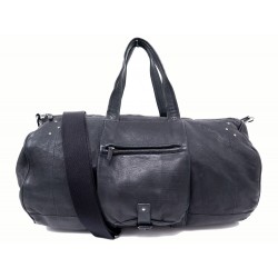 SAC WEEK-END A MAIN JEROME DREYFUSS DIEGO CABAS SPORT VOYAGE EN CUIR NOIR BAG