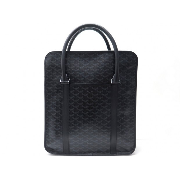 NEUF SAC A MAIN GOYARD BOURGOGNE ALL BLACK ED LIMITEE TOILE NOIRE CANVAS HANDBAG