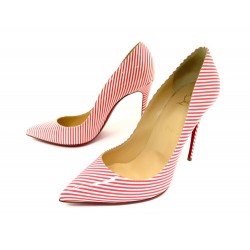 NEUF CHAUSSURES CHRISTIAN LOUBOUTIN PIGALLE FOLLIE 40 ESCARPINS CUIR VERNIS 695€