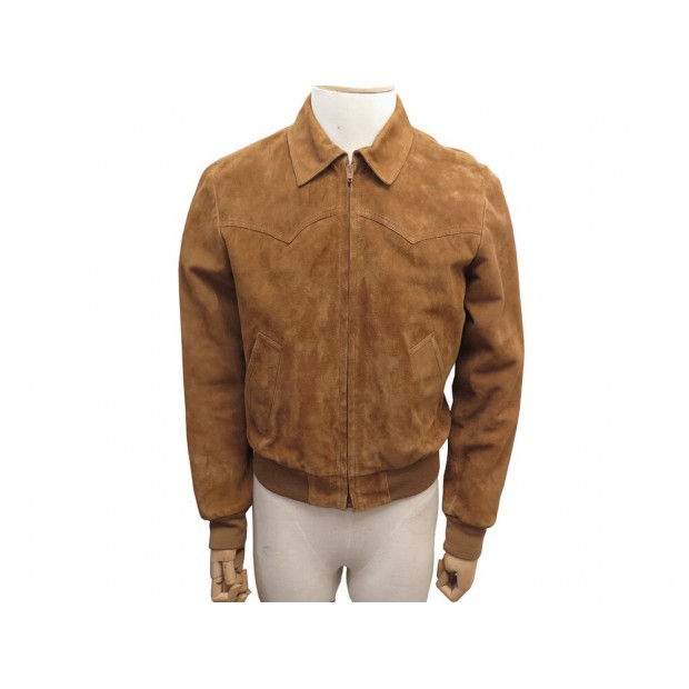 VESTE CELINE BLOUSON WESTERN 2E022754D M 50 EN DAIM CAMEL SUEDE JACKET 1690€