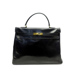  sac a main hermes kelly 35 en cuir box noir