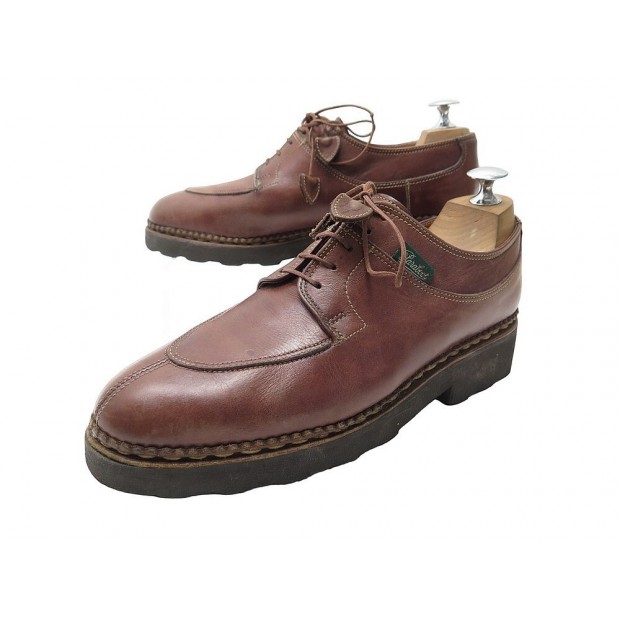 CHAUSSURES PARABOOT AVIGNON GRIFF 6 40 DERBY DEMI CHASSE CUIR MARRON SHOES 430€