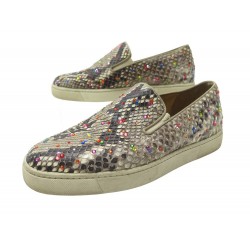 CHAUSSURES CHRISTIAN LOUBOUTIN STUNNING ROLLER BOAT 39 CUIR PYTHON SHOES 1750€
