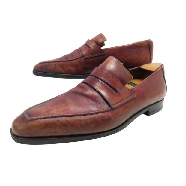 CHAUSSURES BERLUTI MOCASSINS ANDY DEMESURE 9.5 43.5 EN CUIR SHOES LOAFERS 2130€