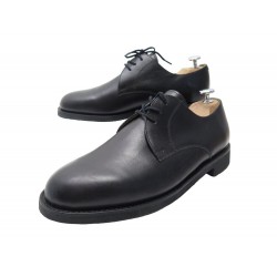 NEUF CHAUSSURES PARABOOT DERBY 8 41 EN CUIR NOIR NEW BLACK LEATHER SHOES 405€