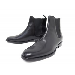 NEUF CHAUSSURES SAINT LAURENT BOTTINES CHELSEA 315320 41 CUIR NOIR SHOES 945€