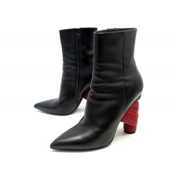 CHAUSSURES BALENCIAGA BOTTINES BISTROT 454462 CUIR NOIR 38 LOW BOOTS SHOES 1350€