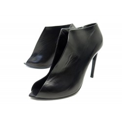 CHAUSSURES BALENCIAGA SPLIT VAMP 372916 38 CUIR LEATHER OPEN TOES BOOTS 1195€