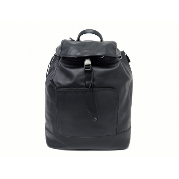 SAC A DOS PRADA EN CUIR NOIR + POCHON BLACK LEATHER BACKPACK BAG 1950€