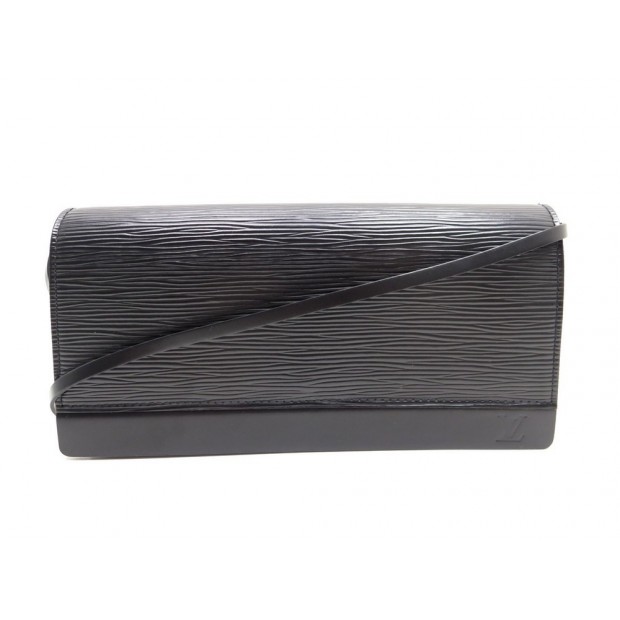 NEUF POCHETTE SAC A MAIN LOUIS VUITTON HONFLEUR PORTEFEUILLE CUIR EPI NOIR 650€