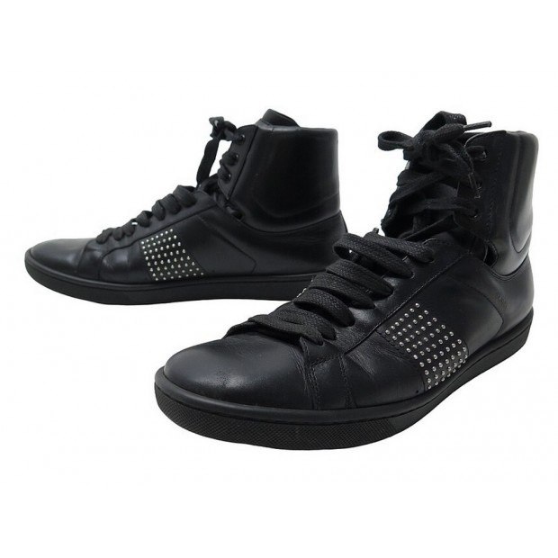 CHAUSSURES SAINT LAURENT BASKETS SL/01H 321794 CUIR NOIR 38 LEATHER SHOES 645€