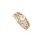 NEUF BAGUE CHRISTIAN DIOR PERLES 52 M METAL DORE NEW PEARLS GOLD STEEL RING 450€