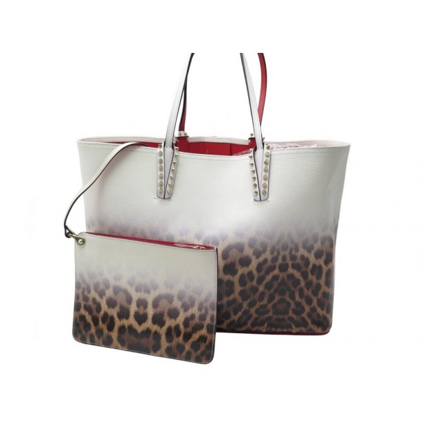 NEUF SAC A MAIN CHRISTIAN LOUBOUTIN CABAS CABATA GM LEOPARD 1175132 BAG 1390€