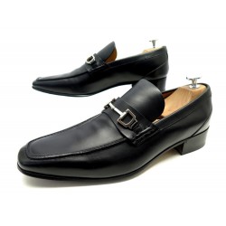 CHAUSSURES GUCCI HORSEBIT MORS 256345 7 IT 41 FR MOCASSINS CUIR NOIR SHOES 795€