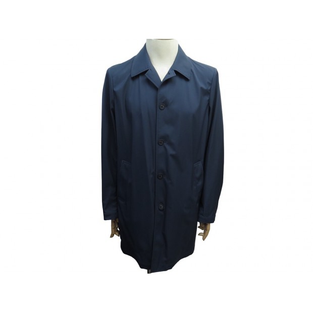 NEUF MANTEAU LORO PIANA TRENCH DELAWARE FAF2323 L 52 EN NYLON BLEU COAT 2585€