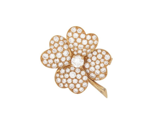 broche van cleef arpels cosmos or jaune 18k