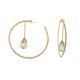 BOUCLES D'OREILLES LOUIS VUITTON CREOLES PENDANT CRISTAL OR JAUNE 18K EARRINGS