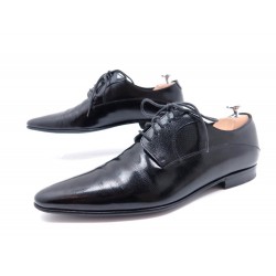 CHAUSSURES DOLCE & GABBANA 7 IT 42 FR DERBY EN CUIR GRAINE NOIR BLACK SHOES 545€