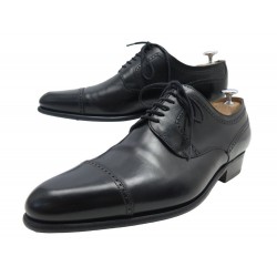 CHAUSSURES JM WESTON 448 DERBY 8D 42 EN CUIR NOIR BLACK LEATHER SHOES 850€