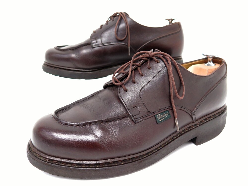 Chaussures Paraboot Chambord Derbies Cuir Marron Pointure 41.5 - Très Bon état - Fabriqué En France