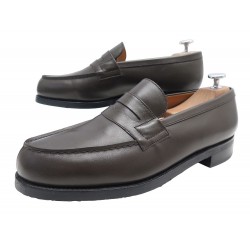 NEUF CHAUSSURES JM WESTON 180 MOCASSINS 7.5D 41.5 LARGE 42 CUIR LOAFERS 750€