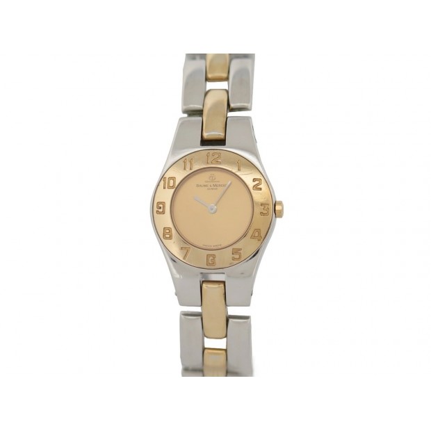 MONTRE BAUME ET MERCIER LINEA 5261 24MM OR & ACIER QUARTZ GOLD STEEL WATCH 1490€