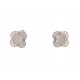 NEUF BOUCLES D'OREILLES MAUBOUSSIN TREFLE DE TOI PM EN OR BLANC & DIAMANTS 1830€