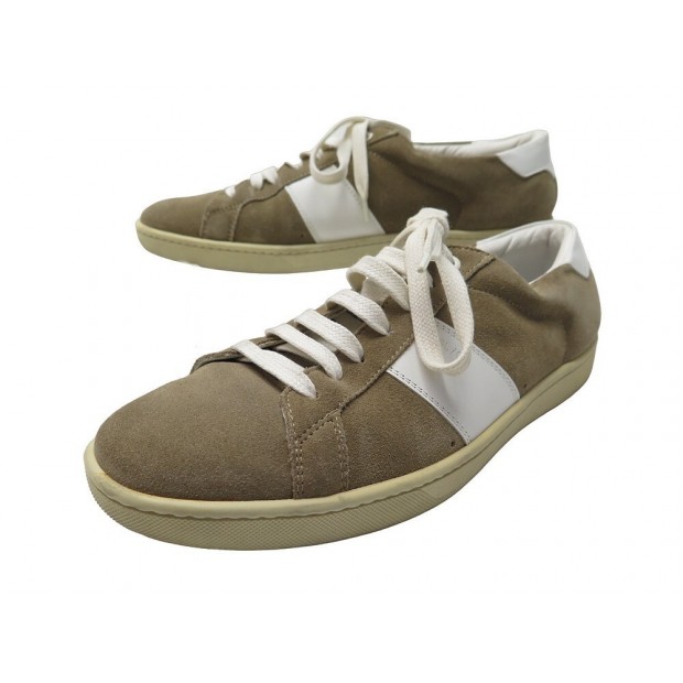 CHAUSSURES SAINT LAURENT SL/02 330263 41 EN DAIM MARRON SNEAKERS BASKETS 625€