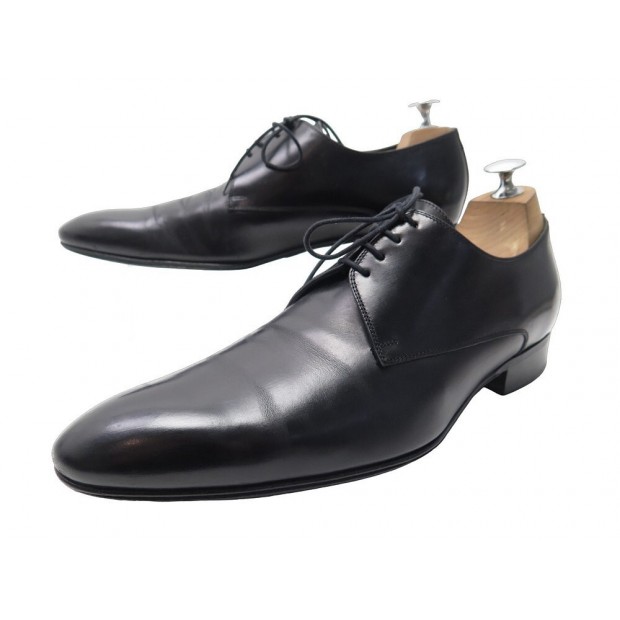 CHAUSSURES CHRISTIAN DIOR 12EBM 41.5 DERBY EN CUIR NOIR BLACK LEATHER SHOES 850€