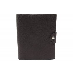 COUVERTURE CAHIER HERMES ULYSSE NEO PM CUIR TOGO MARRON NOTEBOOK COVER 510€