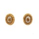 VINTAGE BOUCLES D'OREILLES CHANEL 1997 LOGO CC EN METAL DORE GOLDEN EARRINGS