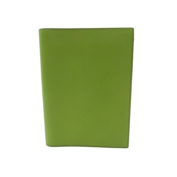 COUVERTURE AGENDA HERMES GLOBE-TROTTER CUIR SWIFT VERT LEATHER DIARY HOLDER 767€