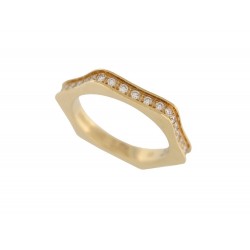 BAGUE MONTBLANC 4810 SMALL MB102490 T58 DIAMANTS 0.65CT OR JAUNE 18K RING 6000€