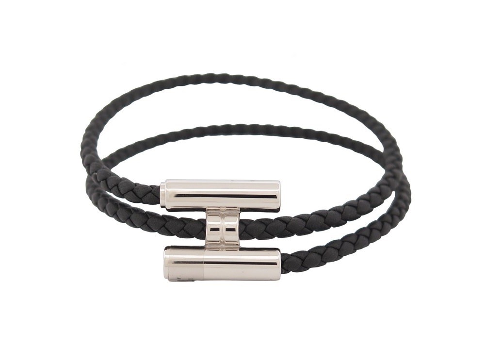 bracelet hermes tournis double tour t 22 5 cuir