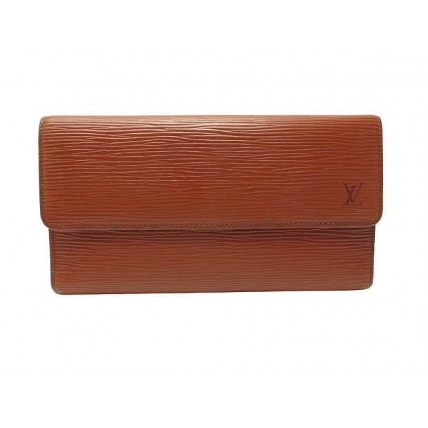 VINTAGE PORTEFEUILLE LOUIS VUITTON SARAH CUIR EPI COGNAC LEATHER WALLET 645€