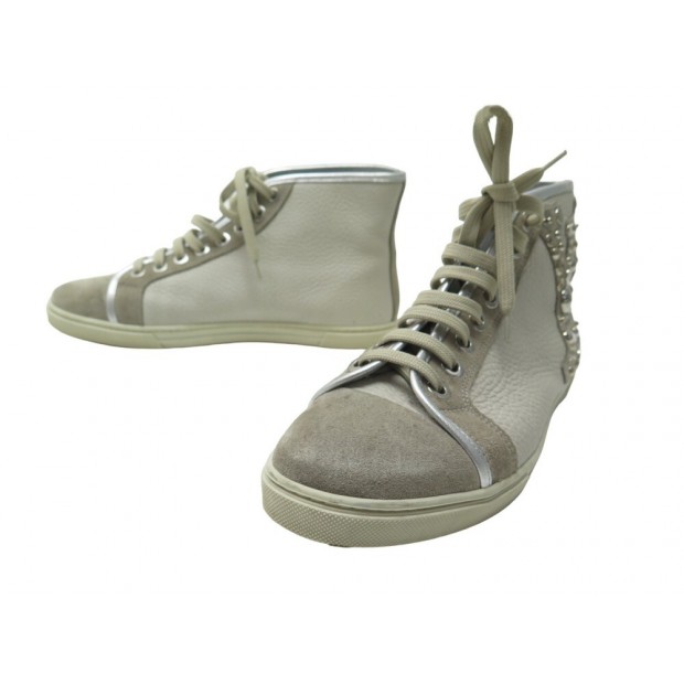 CHAUSSURES LOUIS VUITTON PUNCHY CUIR DAIM XT3U1PGCICN390 39 SHOES SNEAKERS 910€