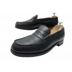 CHAUSSURES JM WESTON 180 MOCASSINS 8C 41.5 42 FIN CUIR NOIR LOAFERS SHOES 750€