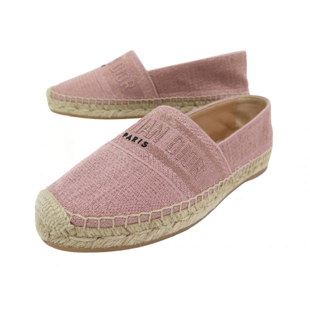 NEUF CHAUSSURES DIOR ESPADRILLES GRANVILLE BRODEES KDB585ELF70K37 37 SHOES 650€