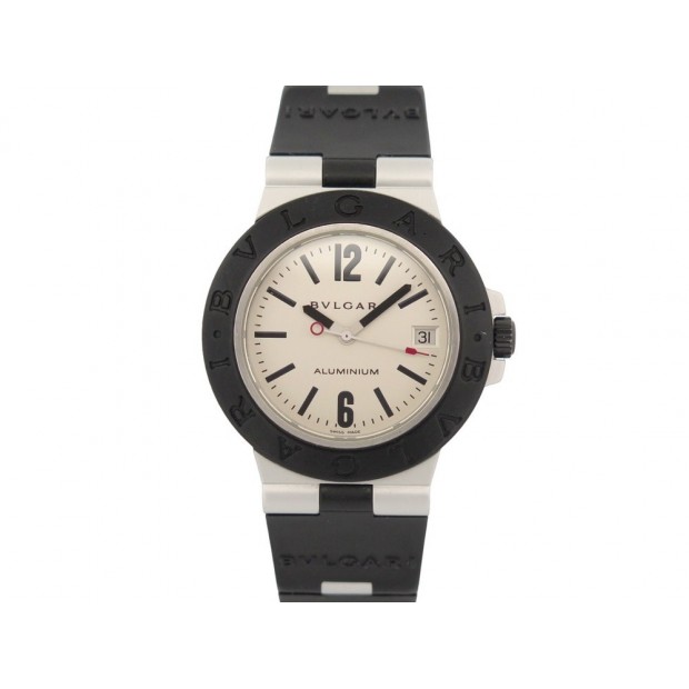 MONTRE BULGARI DIAGONO AL38A ALUMINIUM AUTOMATIQUE 38 MM ACIER NOIR WATCH 2900€