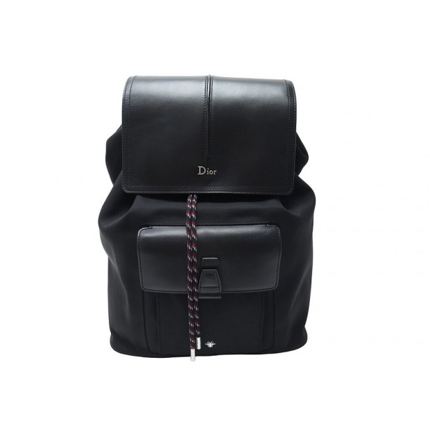 NEUF SAC A DOS DIOR HOMME MOTION 1MOBA062XVO NYLON NOIR & CUIR BACKPACK 1800€