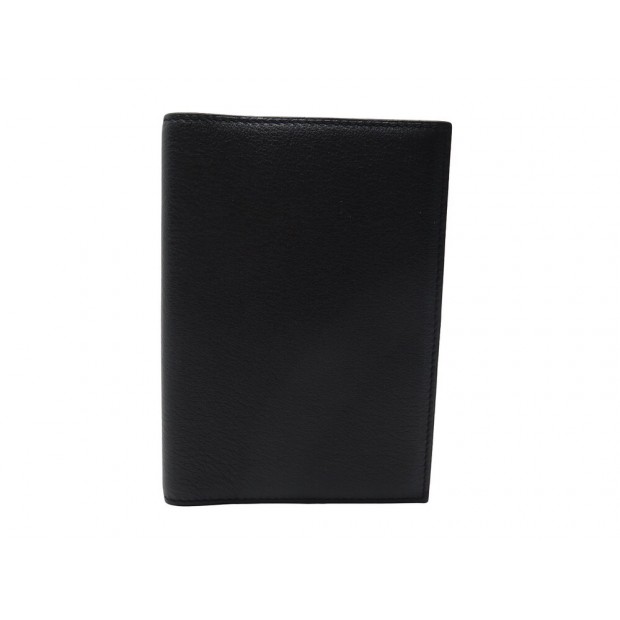 NEUF PORTE PASSEPORT DELVAUX LIVRE WALLET CUIR BOX NOIR CARTES CARD HOLDER 550€