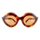 LUNETTES DE SOLEIL GUCCI OEIL DE CHAT GG0085S MARRON CAT'S EYE SUNGLASSES 390€