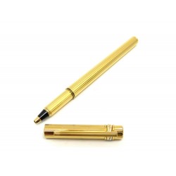 STYLO BILLE MUST DE CARTIER GODRON MOTIF TRINITY ROLLERBALL DORE BOITE PEN 700€