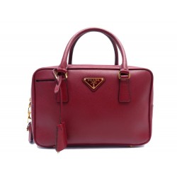 SAC A MAIN PRADA BAULETTO CUIR SAFFIANO BL0095 ROUGE RED LEATHER HAND BAG 2400€