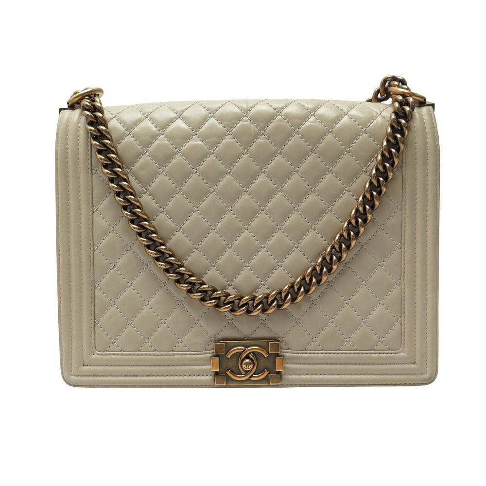 Chanel Beige Calfskin Leather Le Jacket Old Medium Boy Bag with  Lot  58287  Heritage Auctions