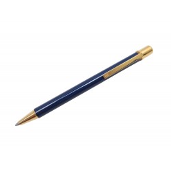 STYLO BILLE MUST DE CARTIER EN LAQUE BLEUE BALLPOINT BLUE LACQUER ECRIN PEN 365€