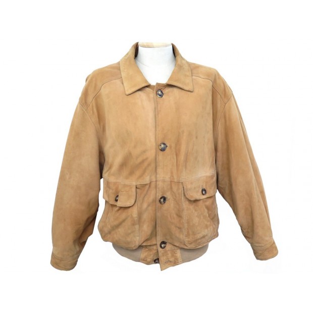 VINTAGE VESTE YVES SAINT LAURENT BLOUSON 48 M CUIR CHEVRE LEATHER JACKET 4490€