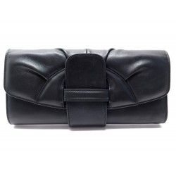 SAC ELIE SAAB POCHETTE A MAIN EN CUIR NOIR BLACK LEATHER CLUTCH HAND BAG 700€